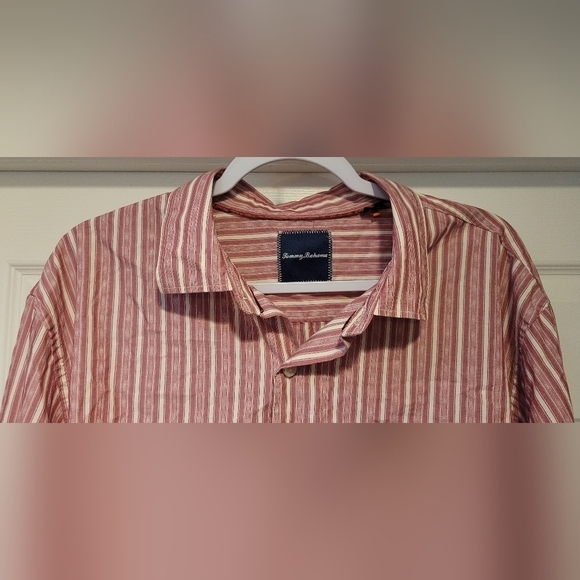 Tommy Bahama $148 Men's Pink Mauve Striped Casual Long Sleeve Button Down Shirt - Picture 2 of 11